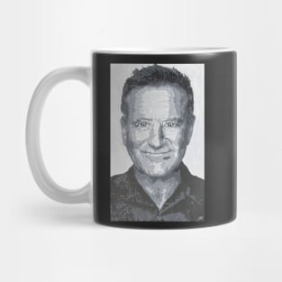 Robin Williams in Black and White Mug